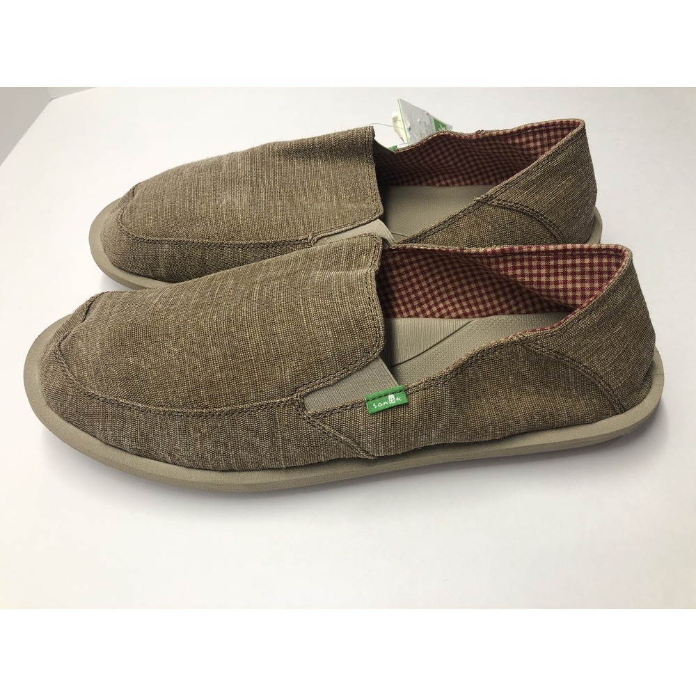 Sanuk Men's Vice Comfort Slip On Casual Shoe Loafer Brown Vintage 14 Mens New - Picture 5 of 6